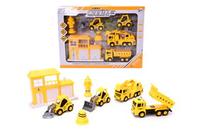 Pull Back Engineering Truck Set