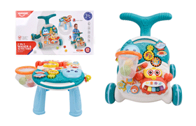 2 In 1 Baby Walker & Game Table with Light & Music